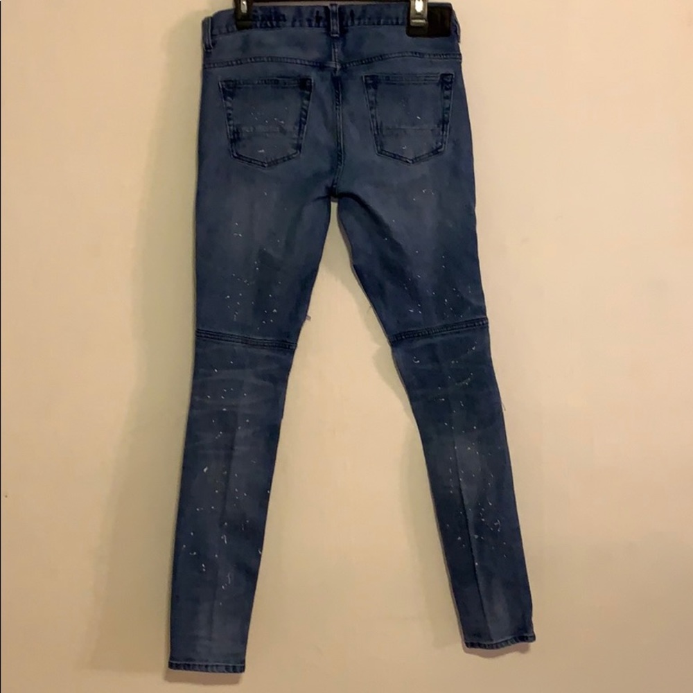 PACSUN stacked skinny blue jeans size 30x32. - Picture 6 of 10